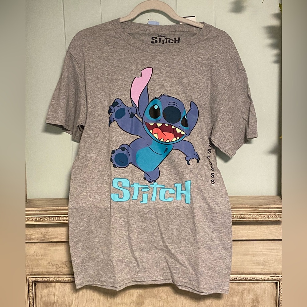 2/$25 NWT Disney Stitch Grey T-shirt SMALL